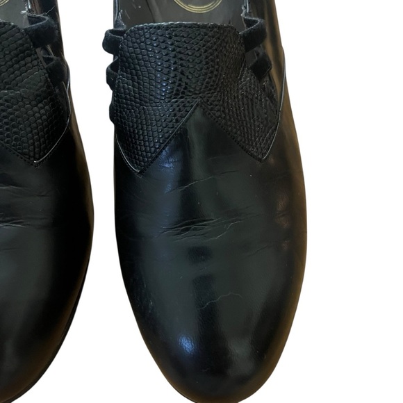 Bally Vasano Swiss Luxury Fashion Vintage Leather Slip On Loafer Pump Heels SZ 9 - Picture 3 of 12